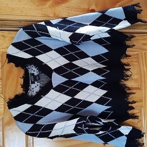 The Argyle Fringe Sweater